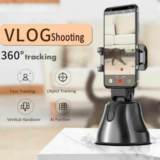 Following Face 360 Mobile Phone Stand with Face Detection in Black Colour