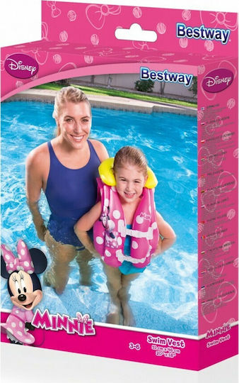 Bestway Παιδικό Γιλέκο Κολύμβησης Minnie Φουσκωτό Ροζ