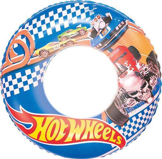 Bestway Kids' Swim Ring Hot Wheels with Diameter 51cm. for 3-6 Years Old