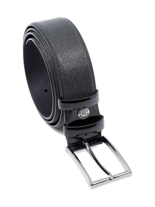 L-2030-L Men's Belt Leather Black L-2030-L PATENT LEATHER BLACK