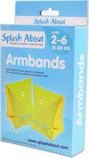 Splash About Soaked Plain Μπρατσάκια Κολύμβησης 6-12 ετών Κίτρινα
