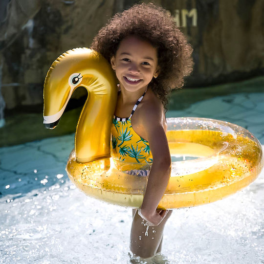 Swim Essentials Kids' Swim Ring Swan with Diameter 70cm. from 3 Years Old Gold SWE-2020SE28