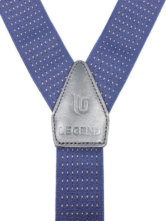 Legend Accessories Polka Dots Suspender Printed Blue
