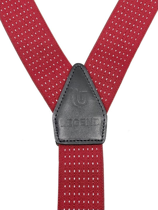 Legend Accessories Polka Dots Hosenträger Gedruckt Rot