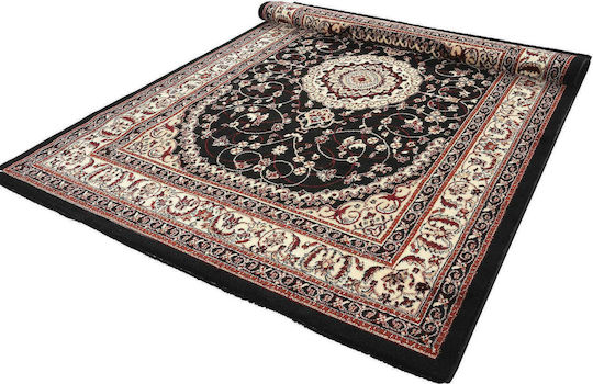 Balsan Teppich Rechteckig Synthetisch,Polyester/Cotton/Leather Black Fokus Schwarz