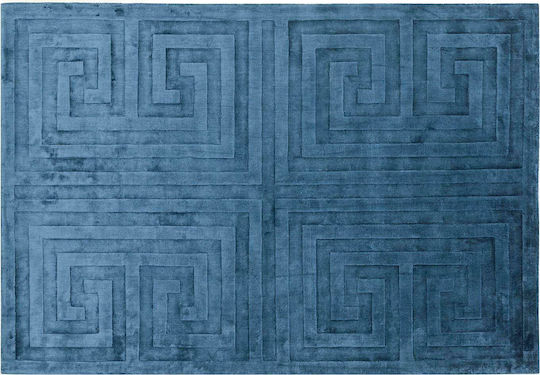 Asiatic London Kingsley Handgefertigt Teppich Rechteckig Synthetisch,Polyester/Cotton/Leather Blue