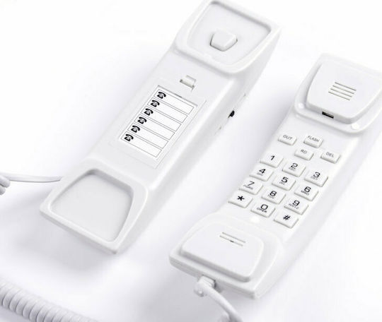 Osio Display OSW-4650 Telefon Cu Fir Montabil Pe Perete Alb OSW-4650W