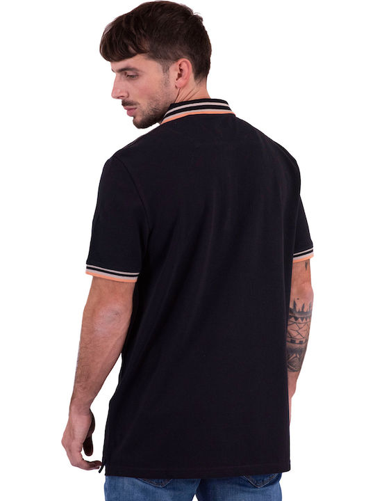 Guess Men's Short Sleeve Blouse Polo Black