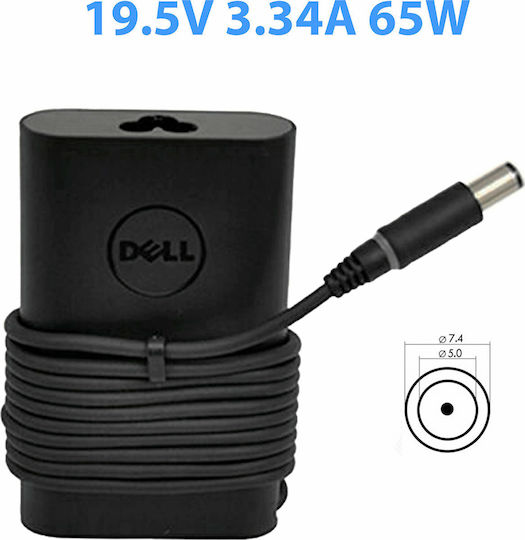 Dell Laptop-Ladegerät 65W 19,5V 3,34A für Dell mit Abnehmbarem Netzkabel