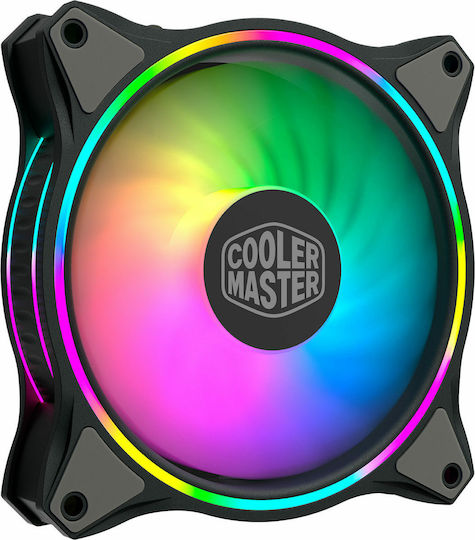 CoolerMaster Masterfan MF120 Halo 3IN1 Case Fan 1800rpm 47.2cfm with ARGB Lighting and 4-Pin PWM Connection