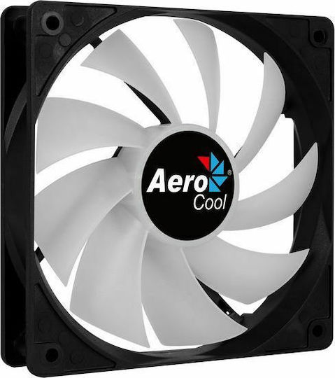 Aerocool Frost 12 FRGB Корпусен вентилатор 120мм с връзка 3-Pin / 4-пинов молекс 1бр Черен