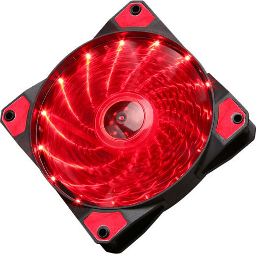 Marvo FN10 Case Fan 120mm (1200rpm / 53.2cfm) με Κόκκινο Φωτισμό και Σύνδεση 3-Pin / 4-Pin Molex Κόκκινο