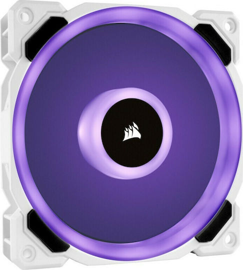 Corsair LL120 Dual Light Loop Case Fan (2200rpm / 63cfm) με RGB Φωτισμό και Σύνδεση 4-Pin PWM 3τμχ Λευκό
