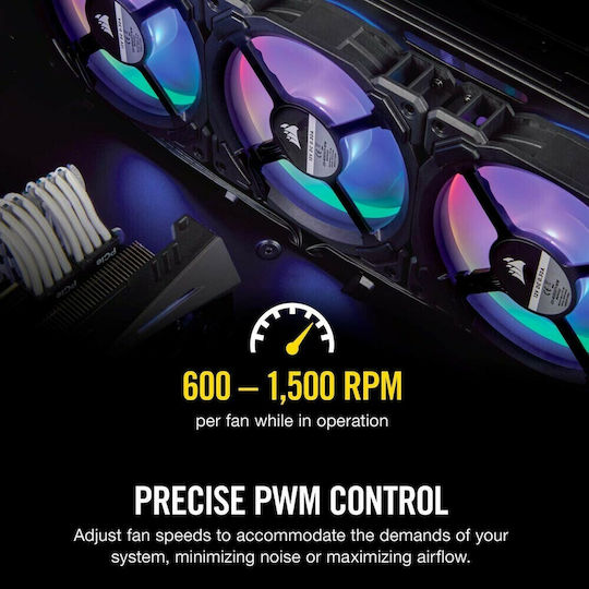 Corsair LL120 RGB Dual Light Loop Case Fan (1500rpm / 43.25cfm) με Σύνδεση 4-Pin PWM