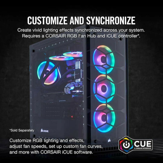 Corsair LL120 RGB Dual Light Loop Case Fan (1500rpm / 43.25cfm) με Σύνδεση 4-Pin PWM