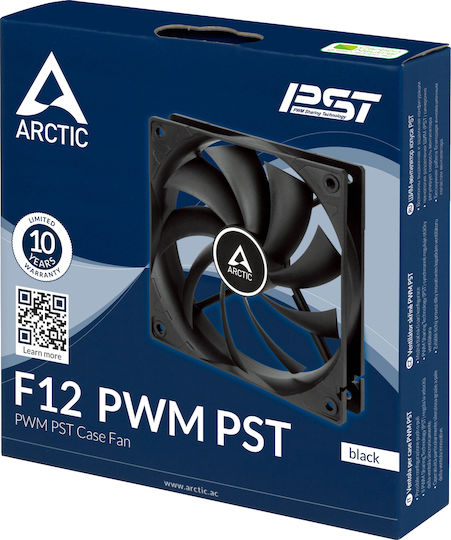 Arctic F12 PWM PST Ventilator Carcasă 120mm (1350rpm / 53cfm) Fără Iluminare LED și Conexiune 4-Pin