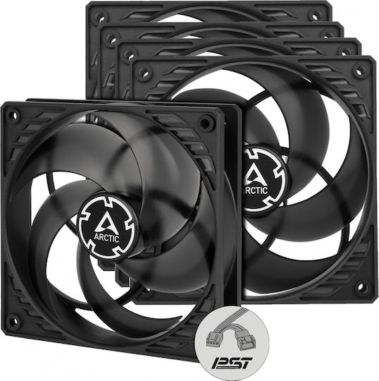 Arctic P12 PWM PST Case Fan 120mm (1800rpm / 56.3cfm) Χωρίς Led Φωτισμό και Σύνδεση 4-Pin 5τμχ