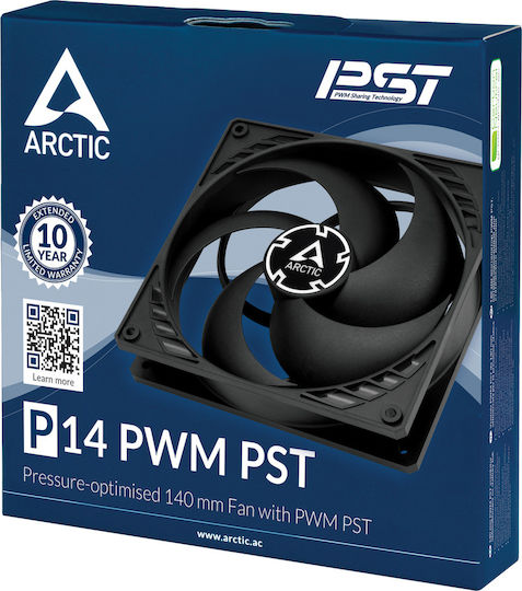 Arctic P14 PWM PST Case Fan 140mm (1700rpm / 72.8cfm) Χωρίς Led Φωτισμό και Σύνδεση 4-Pin