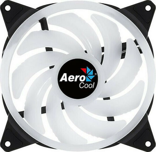 Aerocool PGS Duo 14 Case Fan 140mm 1000rpm 49.5cfm with ARGB Lighting and 6-Pin Connection