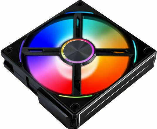 Lian Li UNI Fan AL Gehäuselüfter 120mm mit RGB Beleuchtung und Verbindung 4-Pin PWM 3Stück Schwarz