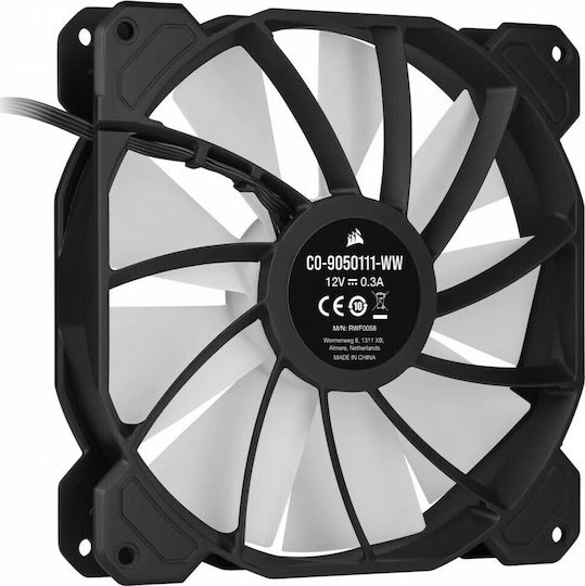 Corsair iCUE SP140 RGB Elite Performance Gehäuselüfter mit Verbindung 4-Pin PWM 2Stück Schwarz