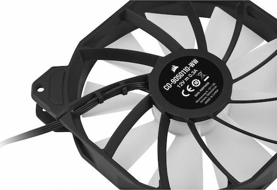 Corsair iCUE SP140 RGB Elite Performance Корпусен вентилатор с връзка 4-изводна ШИМ 1бр Черен