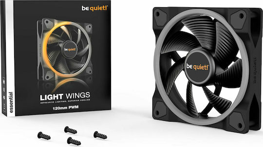 Be Quiet Light Wings Case Fan 120mm (1700rpm / 41.51cfm) with ARGB Lighting and 4-Pin PWM Connection