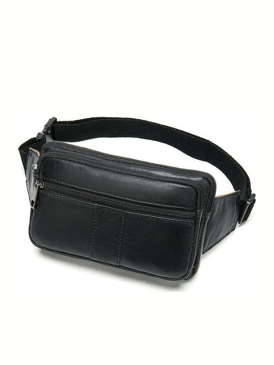 Leather Waist Bag Black