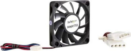 StarTech FAN6X1TX3 Case Fan 60mm 4000rpm 15.49cfm Without LED Lighting And 3-Pin Connection