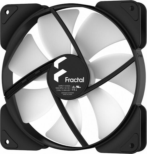 Fractal Design Aspect 14 Case Fan 140mm (1700rpm / 78cfm) με RGB Φωτισμό και Σύνδεση 4-Pin PWM