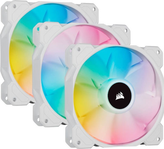 Corsair iCUE SP140 RGB Elite Performance Case Fan (1200rpm / 68.1cfm) με Σύνδεση 4-Pin PWM Λευκό