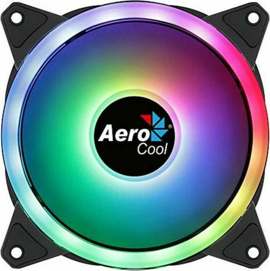 Aerocool Duo 12 ARGB Gehäuselüfter 120mm mit Verbindung 6-polig 1Stück Schwarz
