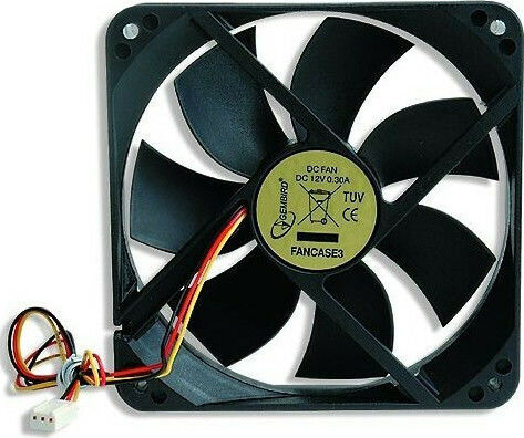 Gembird Gehäuselüfter 3 Gehäuselüfter 120mm (2500rpm / 24.8cfm) Ohne LEDs Beleuchtung und Verbindung 3-polig