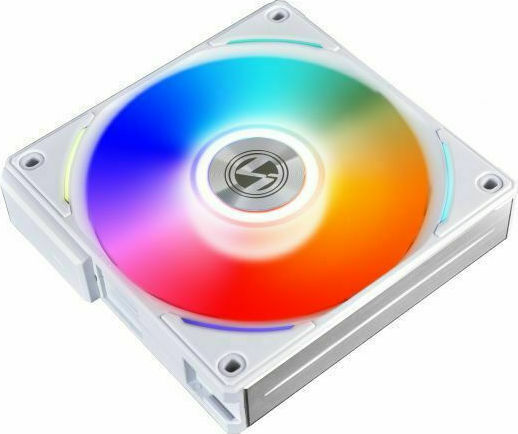 Lian Li UNI Fan AL Gehäuselüfter 120mm mit RGB Beleuchtung und Verbindung 4-Pin PWM 1Stück Weiß