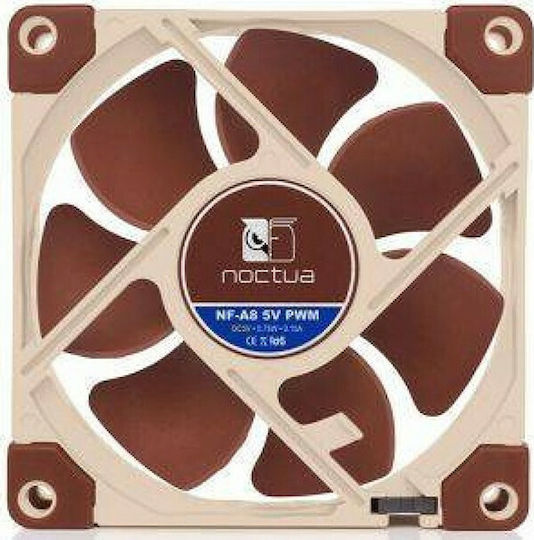 Noctua NF-A8 5V Case Fan 80mm (2200rpm / 32.6cfm) Without LEDs Lighting and Connection 3-Pin Brown