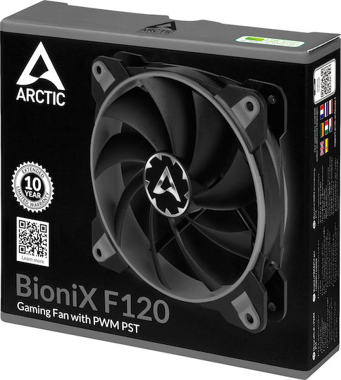 Arctic BioniX F120 Case Fan (1800rpm / 69cfm) Χωρίς Led Φωτισμό και Σύνδεση 4-Pin PWM Γκρι