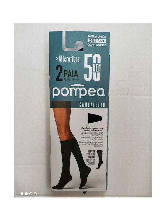 Pompea Microfibra Women's Socks 50 Den 2Pack Black