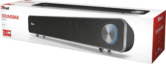 Trust Arys Soundbar Ηχεία Υπολογιστή 2.0 με Ισχύ 6W σε Μαύρο Χρώμα