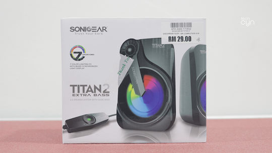 Sonic Gear Titan 2 Ηχεία Υπολογιστή 2.0 με Ισχύ 6W σε Μαύρο Χρώμα