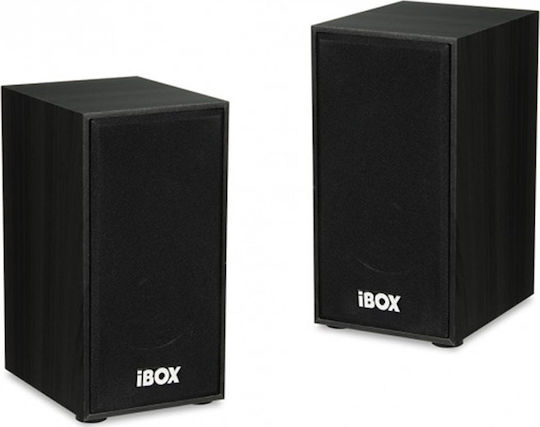 iBox IGLSP1 Ηχεία Υπολογιστή 2.0 με Ισχύ 10W σε Καφέ Χρώμα
