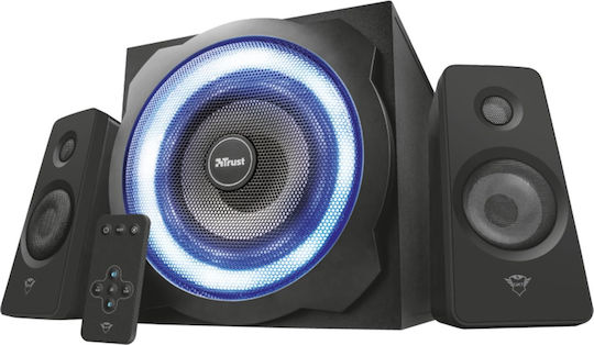 Trust GXT 629 Tytan 2.1 RGB Speaker Set Ηχεία Υπολογιστή 2.1 με RGB Φωτισμό και Ισχύ 60W σε Μαύρο Χρώμα