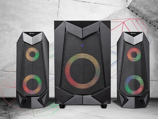 Tracer Hi-Cube RGB 2.1 Wireless Speakers with RGB and Bluetooth 20W Black