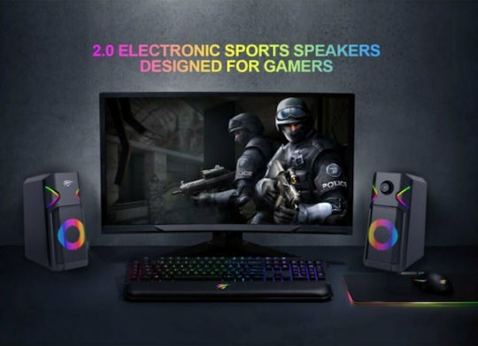 Havit SK201 2.0 Speakers with RGB 3W Black