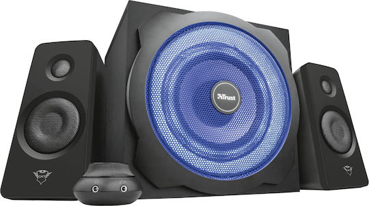 Trust GXT 628 2.1 Illuminated Computerlautsprecher 2.1 mit Leistung 60W in Schwarz Farbe