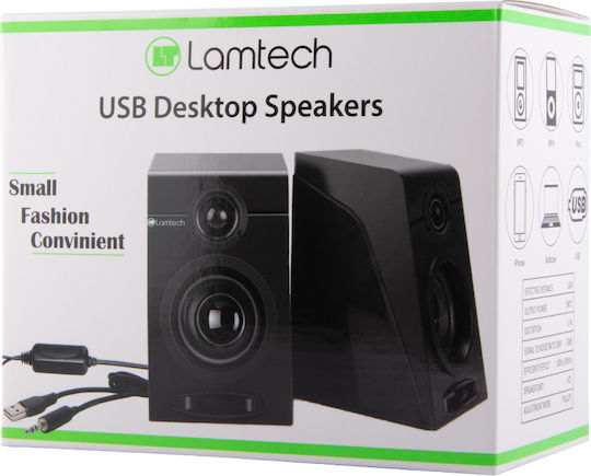 Lamtech LAM021769 Ηχεία Υπολογιστή 2.0 με Ισχύ 6W Μαύρα