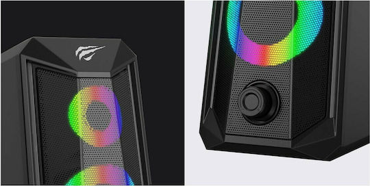 Havit SK202 Компютърни тонколони 2.0 с мощност 3W в Черен цвят