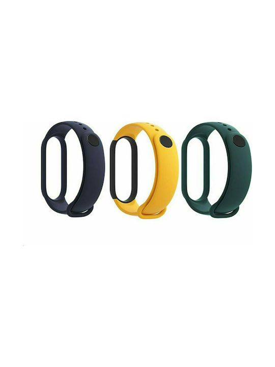 Xiaomi Strap Silicone with Pin Blue / Yellow / Mint Green (Mi Smart Band 5/Mi Smart Band 6)