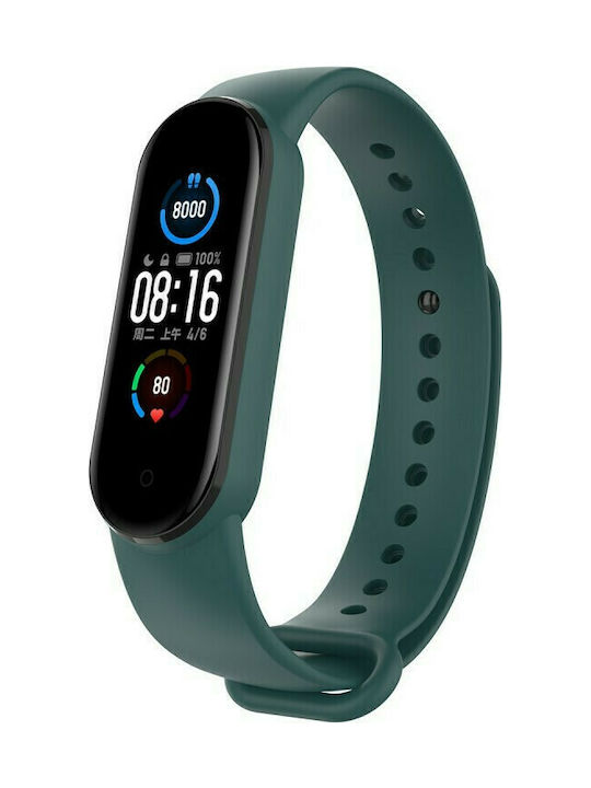 Λουράκι Σιλικόνης με Pin Πράσινο Σκούρο (Mi Smart Band 5/Mi Smart Band 6)