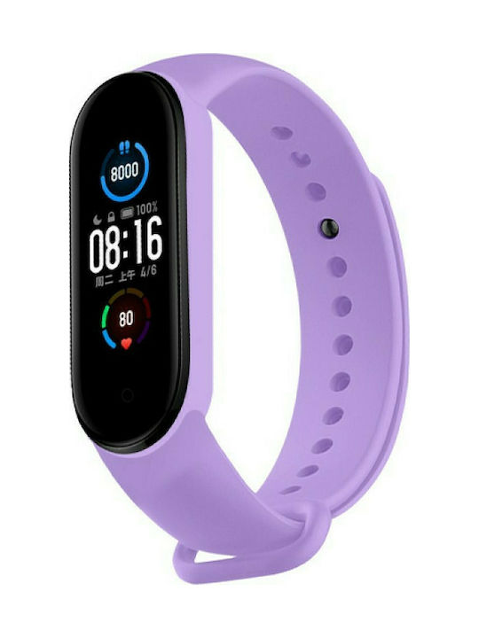 Mi Band 5 Λουράκι Σιλικόνης Μωβ (Mi Smart Band 5/Mi Smart Band 6)