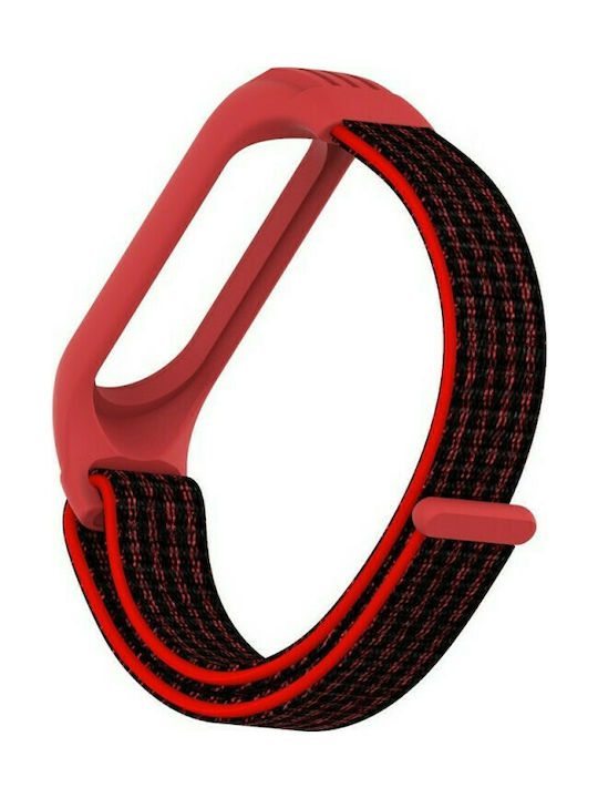 Woven Texture Κόκκινο/Μαύρο (Mi Band 3/Mi Smart Band 4)